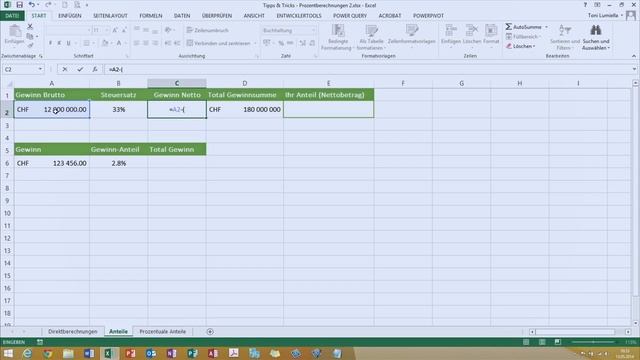 Digicomp Tipps & Tricks - Prozentrechnen mit Excel 2013 смотреть онлайн