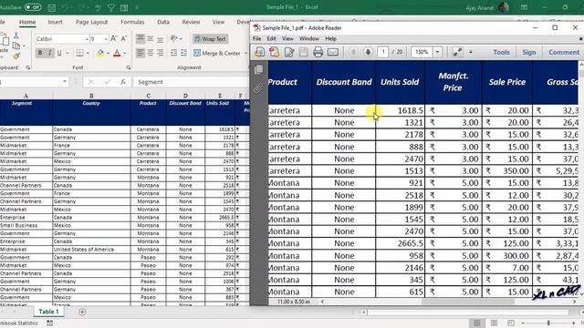 Convert PDF file to Excel - Excel Malayalam Tutorial смотреть онлайн
