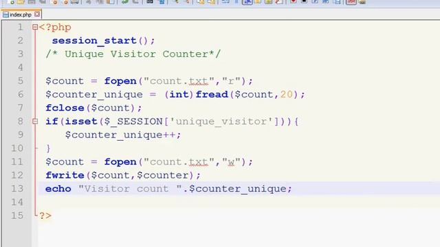 PHP Tutorials: Unique Hit Counter (Part 2/2) смотреть онлайн