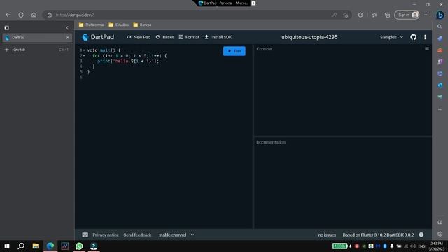 Try dart and flutter code in online compiler смотреть онлайн