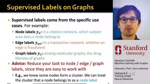 Stanford CS224W: Machine Learning with Graphs | 2021 | Lecture 8.2 - Training Graph Neural Networks смотреть онлайн