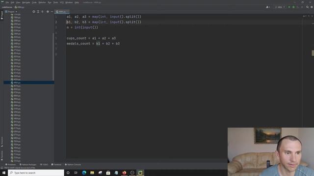 Решение задачи «448A. Про награды» с сайта codeforces.com на python смотреть онлайн