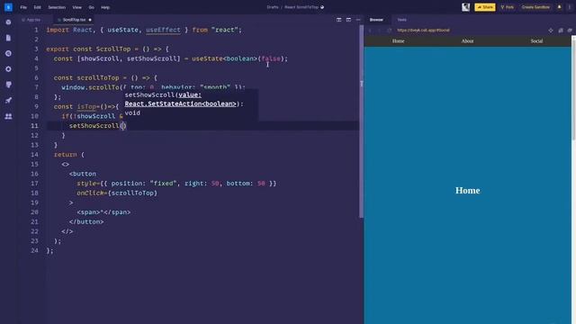 Smooth Scroll To Top with React. смотреть онлайн