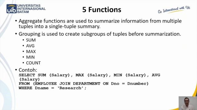 PBD 2021/2022 - 05 - SQL Programmability - Built-in Function - Aggregation смотреть онлайн
