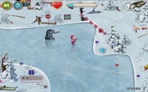 Маша и Медведь/ Компьютерная игра №0008 - Маша на Катке