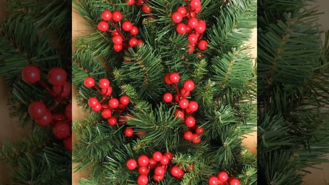 Red Berry Stem Picks 12-Pack Decorative Wire Stem Branch Sprays For Christmas Tree,Wreath Decoratio смотреть онлайн