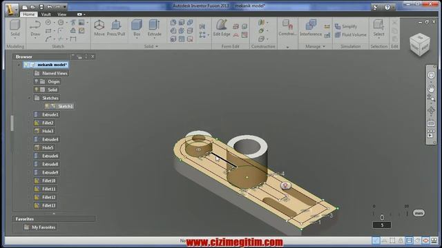 AutoCAD invertor fusion extrude işlemleri смотреть онлайн