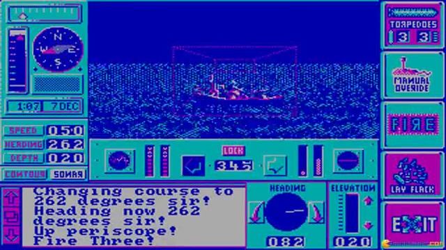 The Hunt for Red October gameplay (PC Game, 1987) смотреть онлайн