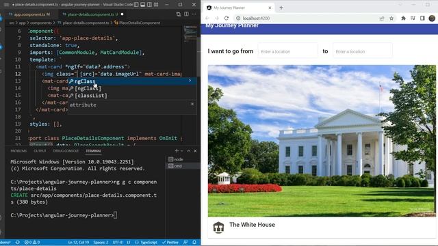 Create a Journey Planner App with Angular: Creating the Place Details Card Layout (2/3) смотреть онлайн