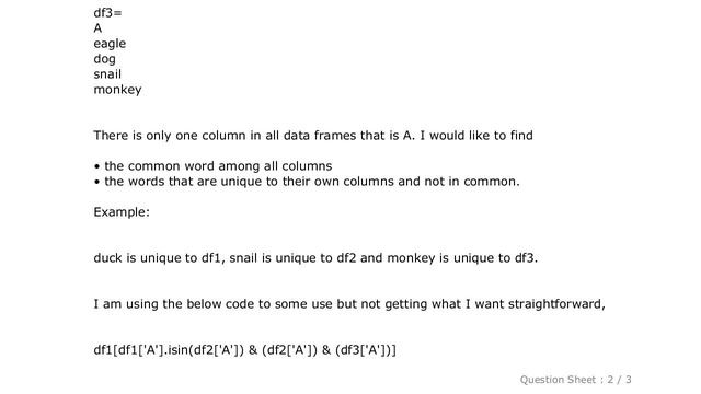Pandas : Finding common elements between multiple dataframe columns смотреть онлайн