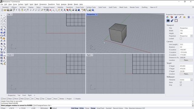 Rhino How To Mesh To Nurbs смотреть онлайн