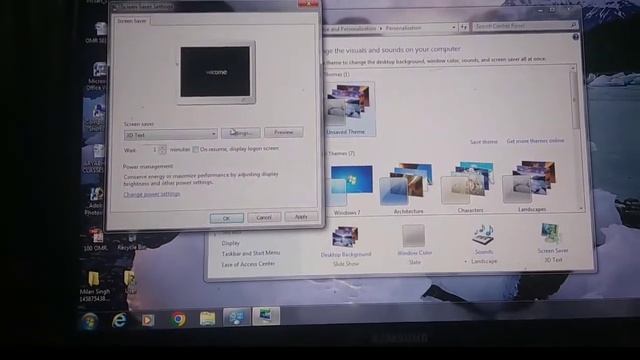 How To Change Screen Saver/Change 3D Text Screen Saver- Windows Vista, 7, 8, and 10 [ Hindi смотреть онлайн