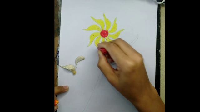 Amazing flower drawing with garlic|simple and easy flower drawing смотреть онлайн