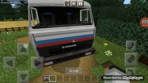 мод на Камаз дальнабольшик для Майнкрафт пе + КамАЗы