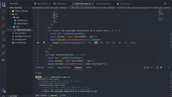 Unit testing with Jest in Typescript (beginner to intermediate).