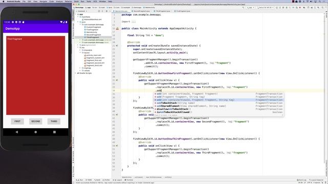 Managing Fragment Back Stack смотреть онлайн