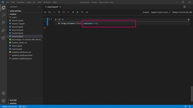 Adding and Dropping columns in Pandas смотреть онлайн