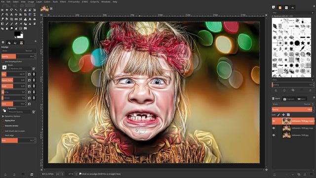 G'MIC – Simple Local Contrast - Gimp 2.9 - Smudge Tool смотреть онлайн