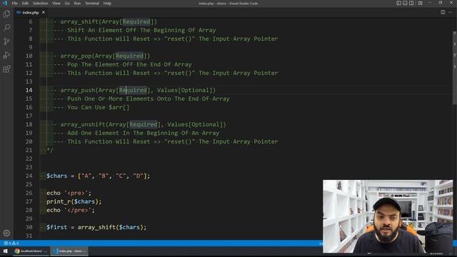 Learn PHP 8 In Arabic 2022 - #068 - Array Shift, Array Pop, Array Push, Array Unshift смотреть онлайн