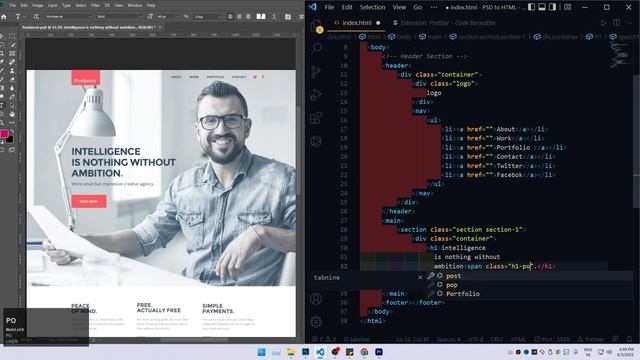 Part 2 - PSD to HTML and CSS code смотреть онлайн