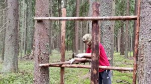 построили домик на дереве!!!