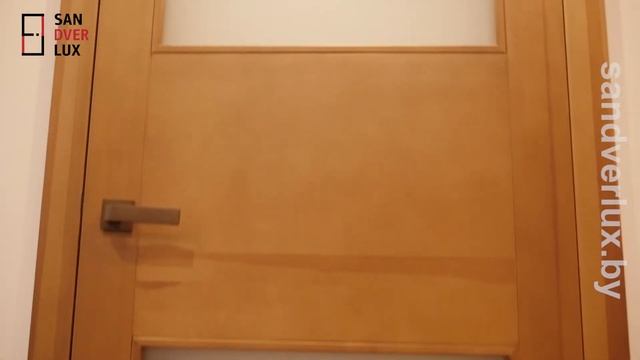 Обзор межкомнатной двери из массива сосны М77 10% орех , Поставский мебельный центр - Sandverlux.by смотреть онлайн