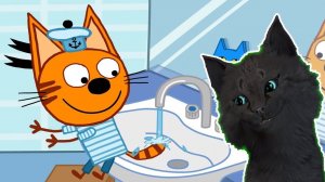 ДЕНЬ С ТРЕМЯ КОТАМИ КУПАЕМ КОРЖИКА И СЧИТАЕМ НА КАССЕ С ГОВОРЯЩИМ СУПЕР КОТОМ Развивающие игры