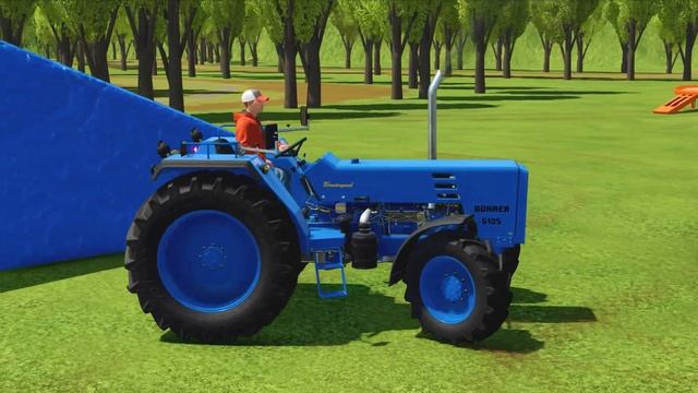 Mini & BIG Tractor vs SLIDE COLORS with PORTAL TRAP & DEEP WATER! FS22 смотреть онлайн