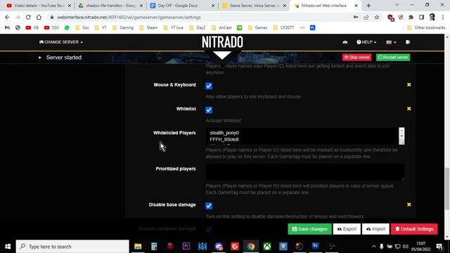 How To Make Your Nitrado Community Xbox PlayStation DayZ Server PRIVATE With A Password Or Whitelis смотреть онлайн