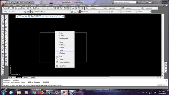 AutoCad In Hindi - PART -23 FILLET COMMAND смотреть онлайн