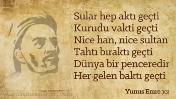 yunus emre şiiri