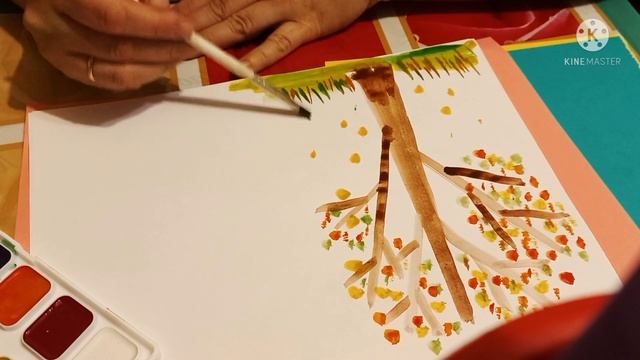 Как просто научить ребёнка рисовать дерево. Простые способы. How to teach a child to draw a tree смотреть онлайн