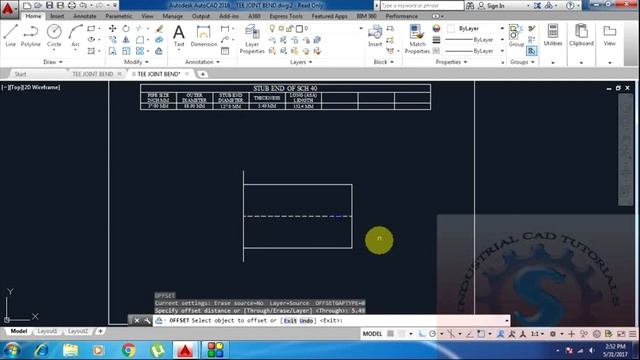 STUB END 2D DRAWING IN AUTOCAD TUTORIAL # 50 смотреть онлайн