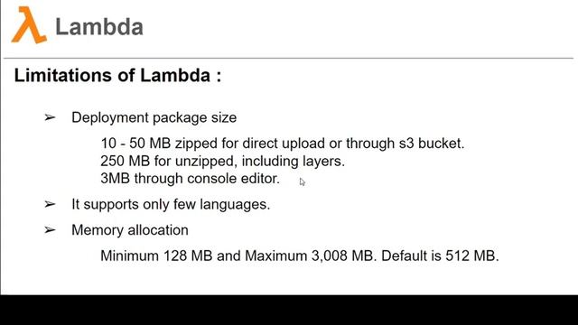 AWS Lambda Features and Limitations смотреть онлайн