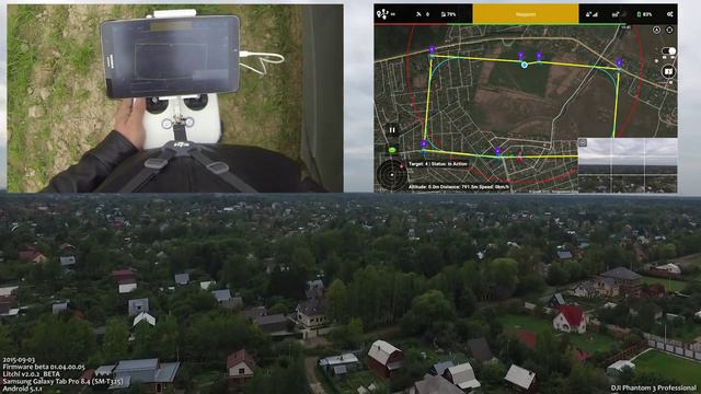 GS + lost signal test, CableCam trick. Litchi v2.0.2_BETA & FW 1.4.5. DJI Phantom 3 Professional смотреть онлайн