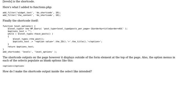 Wordpress: Shortcodes not outputting in correct divs смотреть онлайн