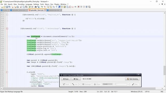 Deleting Image files in PHP and JQUERY AJAX with Hour Glass Functionality смотреть онлайн