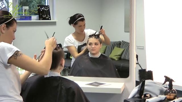 extreme short pixie undercut hair makeover, nape buzz cut haircut women by alisha heide смотреть онлайн