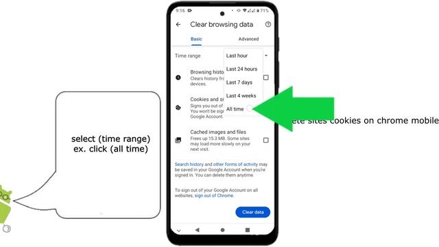 How to delete cookies in chrome android 2023 || clear sites cookies & data google chrome on mobile смотреть онлайн