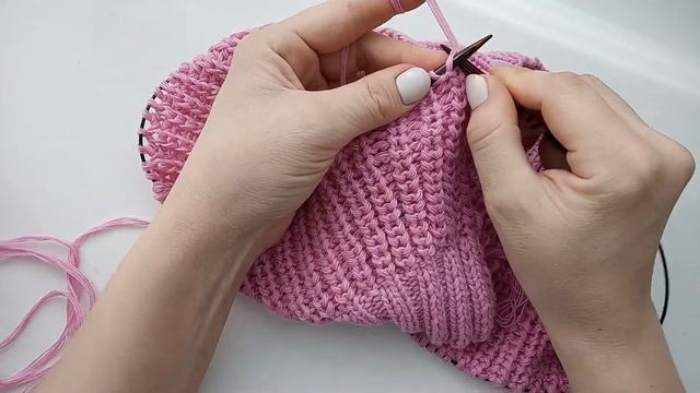 Вязание узора "Полуанглийская резинка" смотреть онлайн