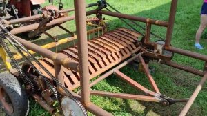 Подборщик сена, самодельный. Первый запуск.