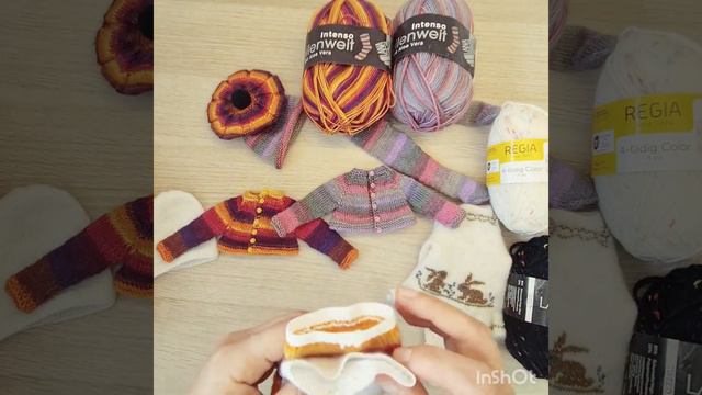 Колготки спицами для кукол Paola Reina /knitted tights смотреть онлайн
