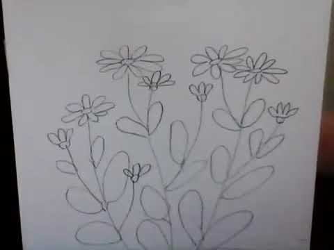 Рисуем цветы ноготки