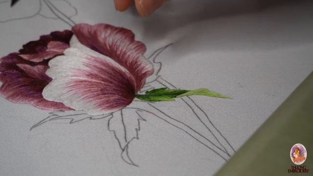 Thuong Embroidery #10:  A Beautiful Rose Embroidery Pattern