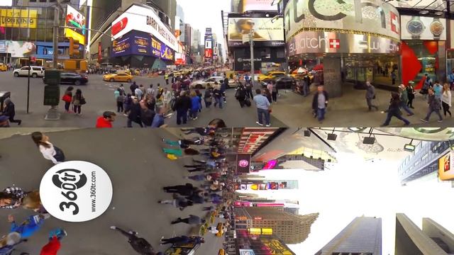 USA Newyork Streets and Times Square 360 VR Video Panorama смотреть онлайн