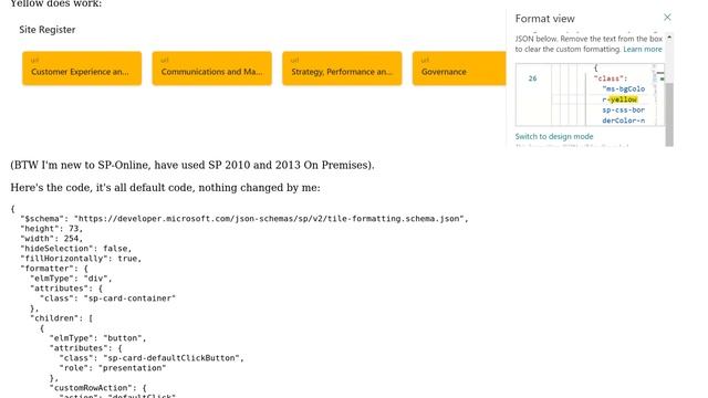 Format List View: JSON background colours 'ms-bgColor2' property - very few colours available смотреть онлайн