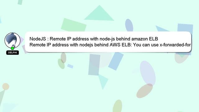 NodeJS : Remote IP address with node-js behind amazon ELB смотреть онлайн