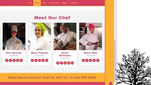 Fresh Cuisine -Restaurant Service Website Design HTML CSS JS смотреть онлайн