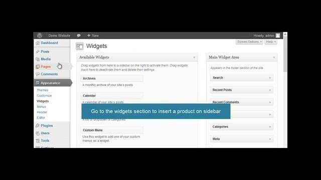 Insert a product and product list on a web page and sidebars смотреть онлайн