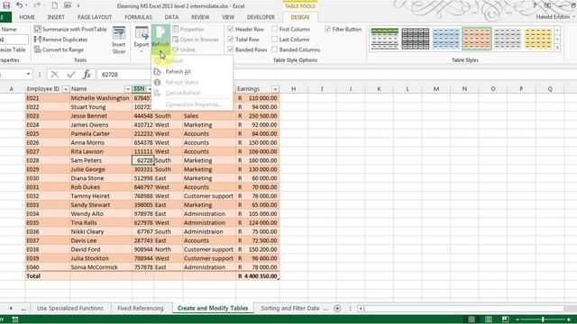 MS Excel 2013 Level 2 Module Module 2 Video 1a смотреть онлайн
